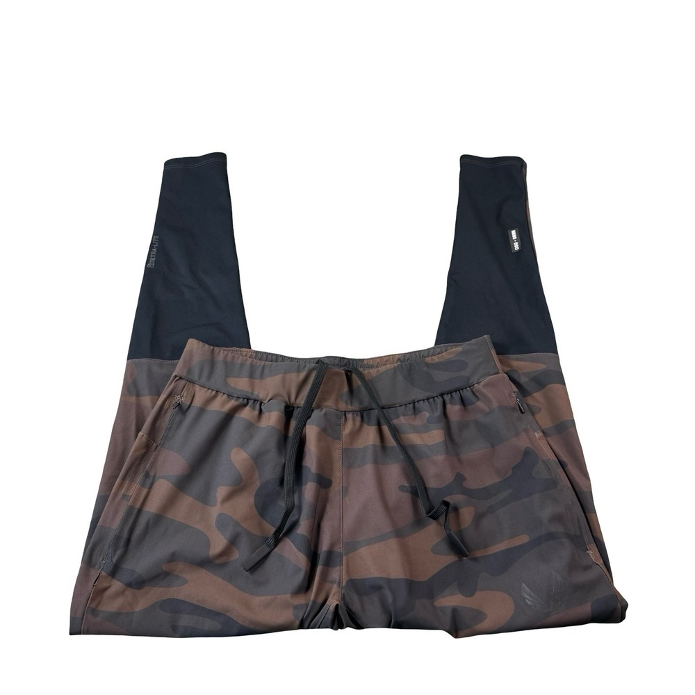ASRV Aesthetic Revolution Brown Camo Womens Jogger Small Activewear Pants